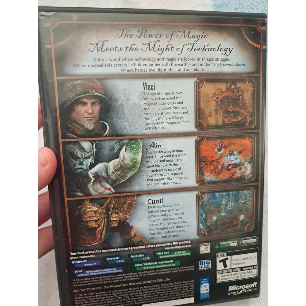 Rise of Nations Rise of Legends PC Game Microsoft 2006 Big Huge Games RTS 2-Disc